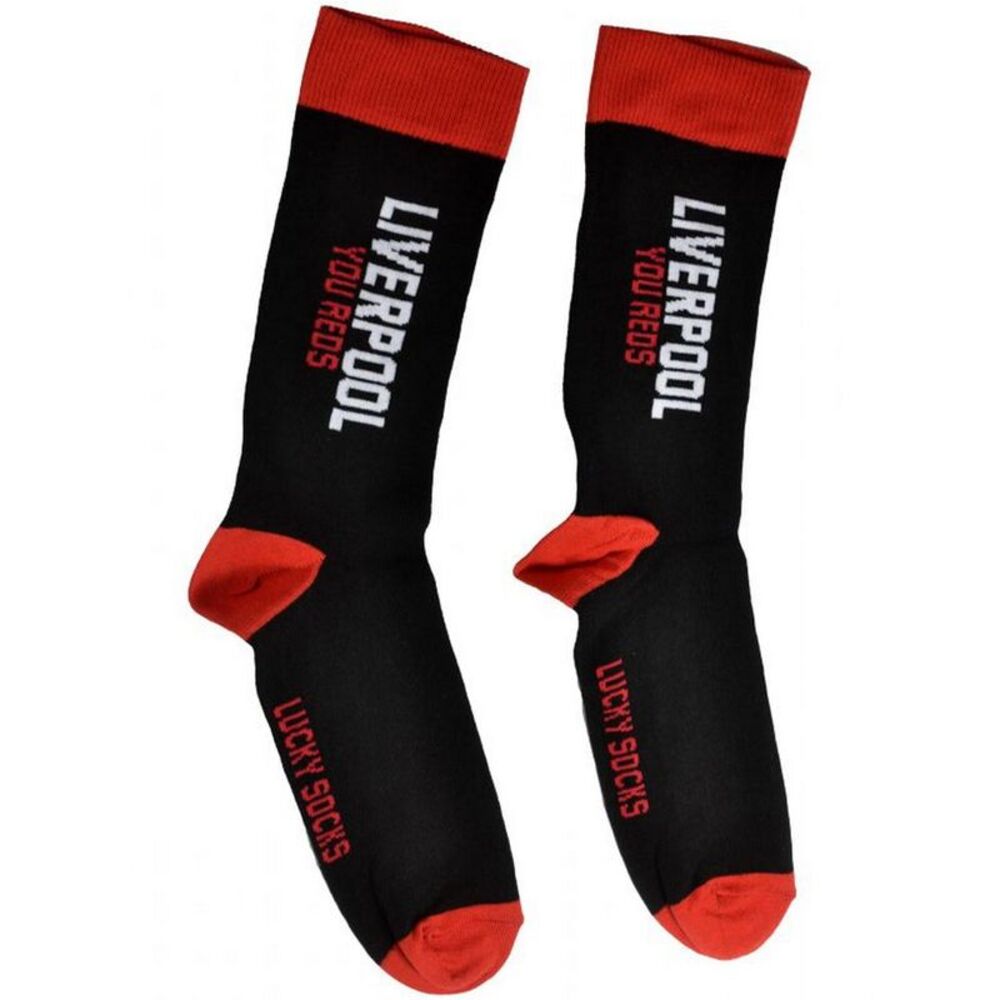 Liverpool FC Childrens/Kids You Reds Socks / Black/Red